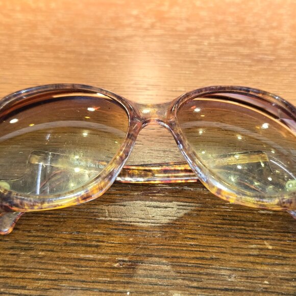 Diane von Furstenberg Sparta Vintage Sunglasses 1970s Oversized Tortoise Shell - Picture 2 of 9